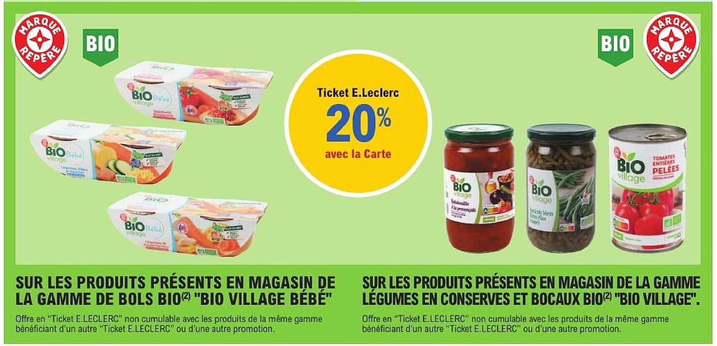 Ticket E.Leclerc 20% avec la Carte