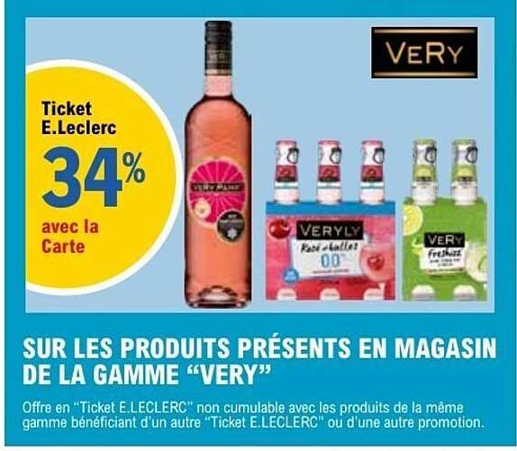 Ticket E.Leclerc 34% avec la Carte