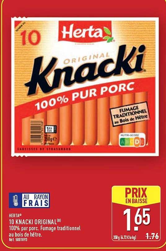 10 KNAKI ORIGINAL 100% PUR PORC