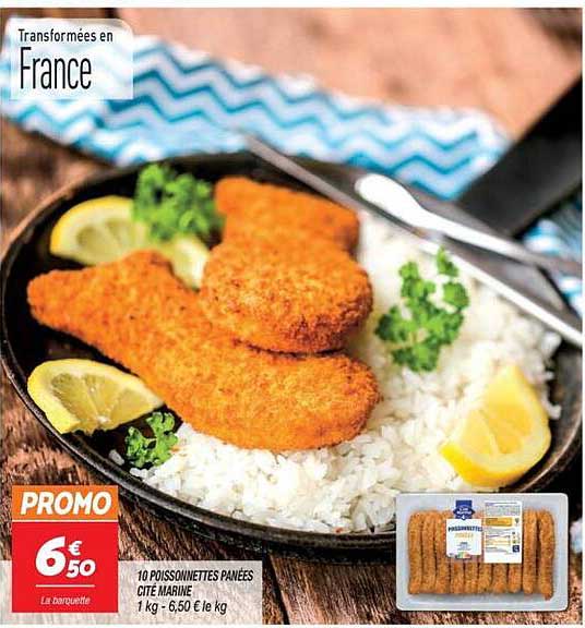 10 POISSONNETTES PANÉES CITE MARINE