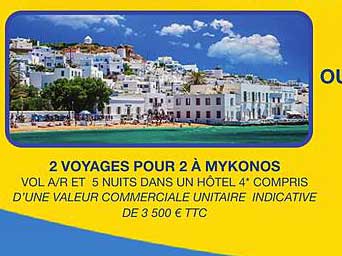 2 VOYAGES POUR 2 À MYKONOS