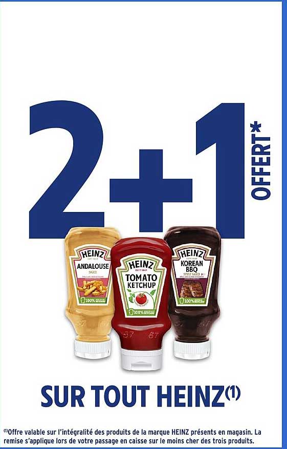 2+1 OFFERT* SUR TOUT HEINZ(1)