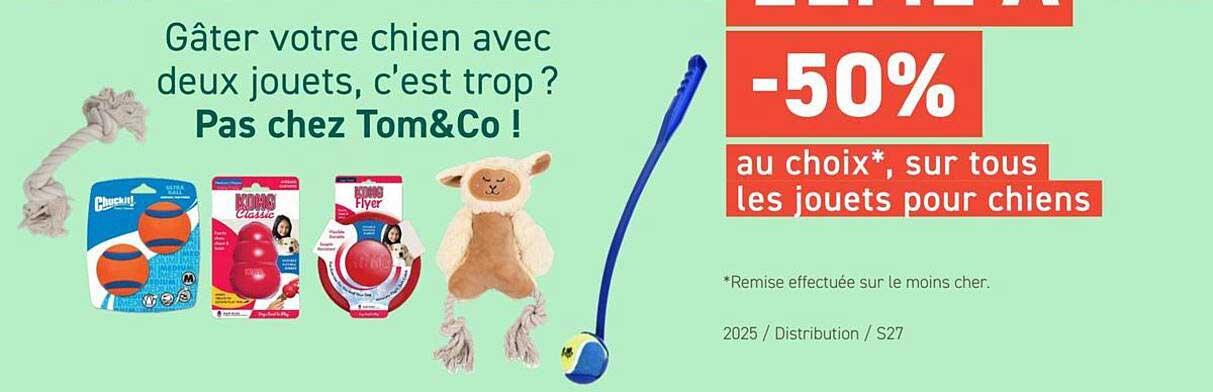 -50% au choix*, sur tous les jouets pour chiens
