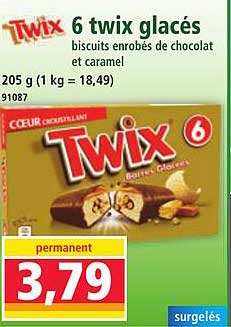 6 twix glacés