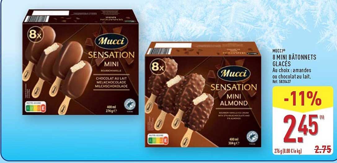 8 MINI BÂTONNETS GLACÉS