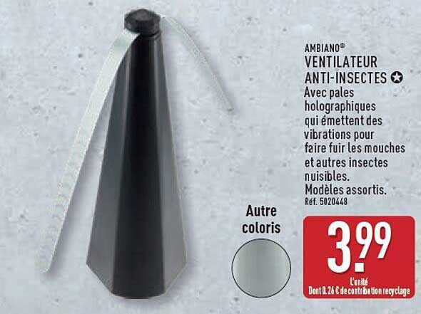 AMBABIANO® VENTILATEUR ANTI-INSECTES