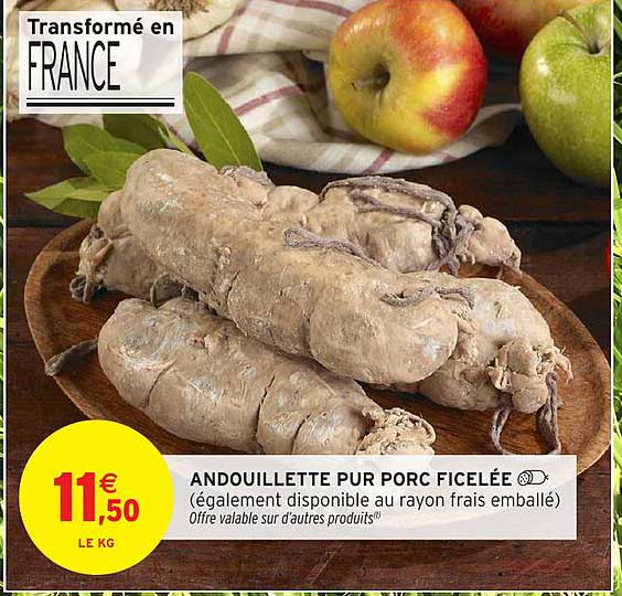 ANDOUILLETTE PUR PORC FICELÉE