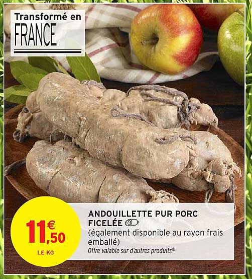 ANDOUILLETTE PUR PORC FICELÉE
