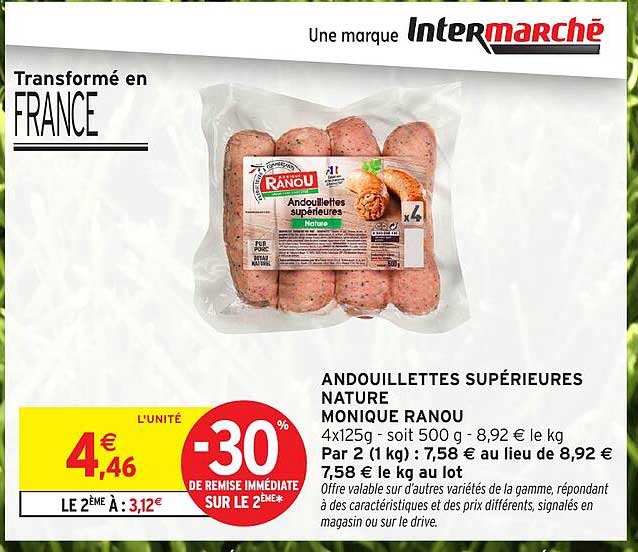 ANDOUILLETTE SUPÉRIEURES NATURE MONIQUE RANOU