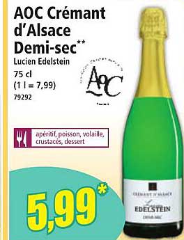 AOC Crémant d'Alsace Demi-sec**
