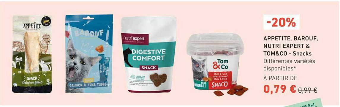 APPETITE, BAROUF, NUTRI EXPERT & TOM&CO - Snacks