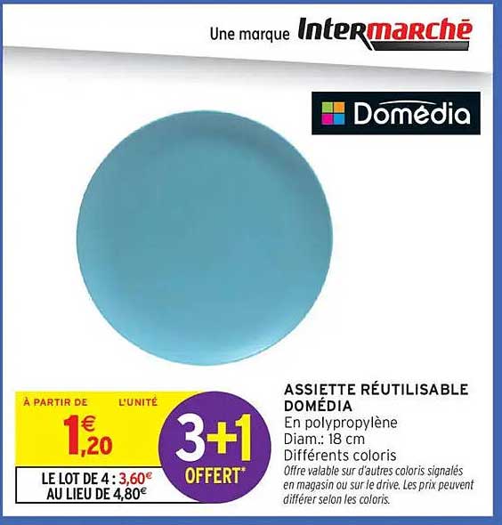 ASSIETTE RÉUTILISABLE DOMÉDIA