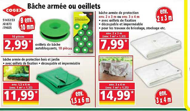 Bâche armée ou oeillets