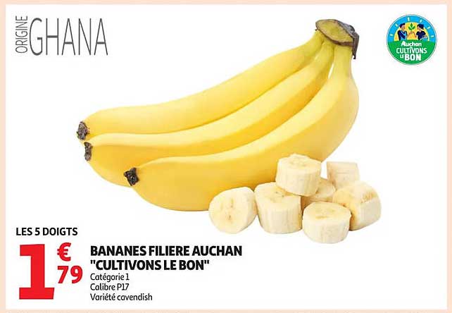 BANANES FILIERE AUCHAN "CULTIVONS LE BON"