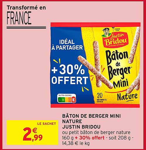 BÂTON DE BERGER MINI NATURE JUSTIN BRIDOU