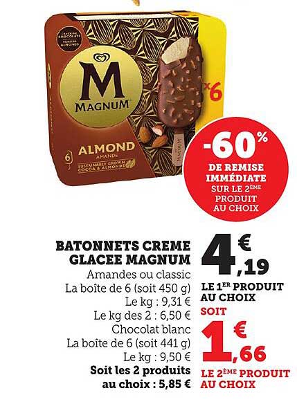 BATONNETS CREME GLACEE MAGNUM