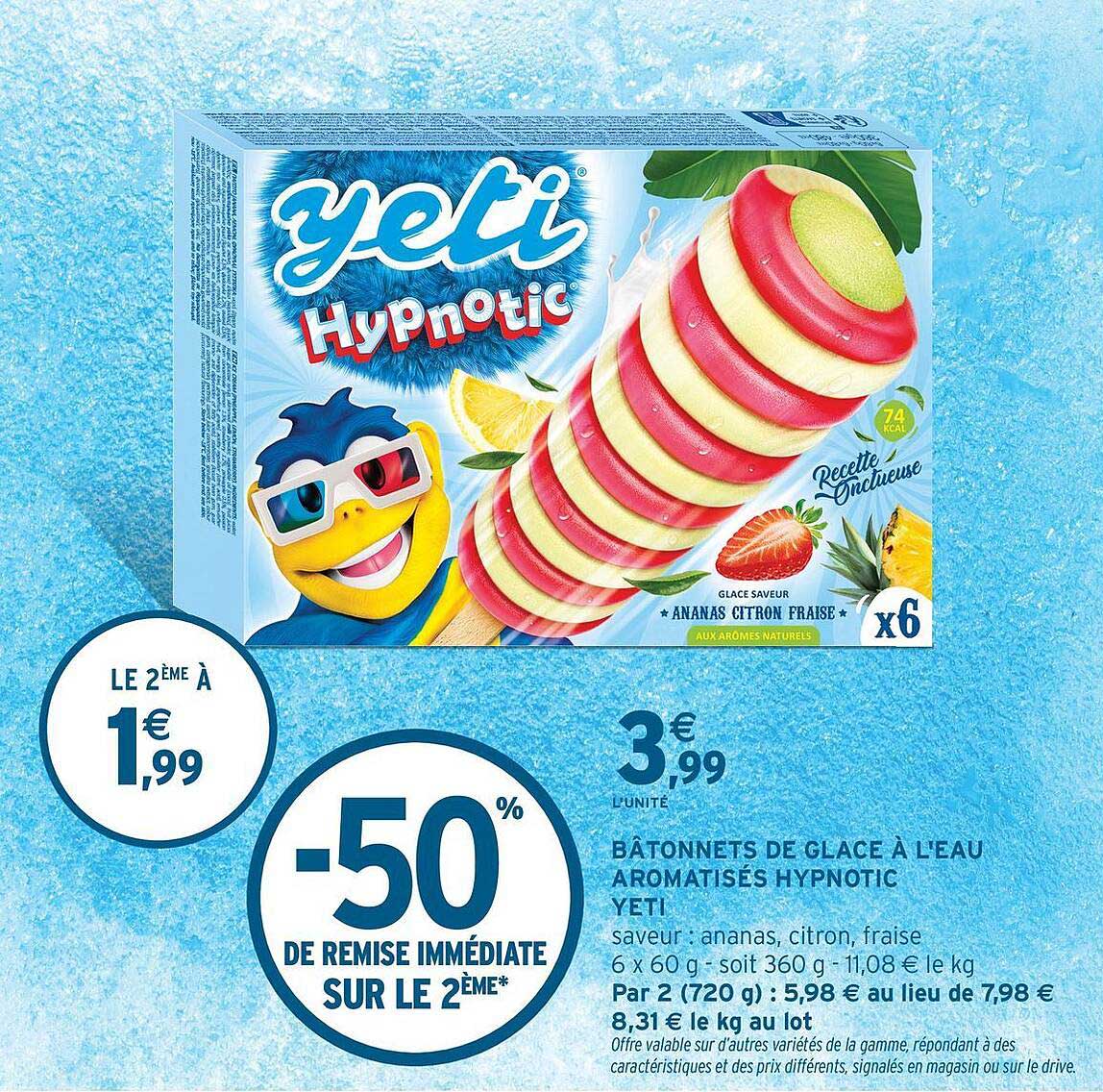 Bâtonnets de glace à l’eau aromatisés Hypnotic Yeti