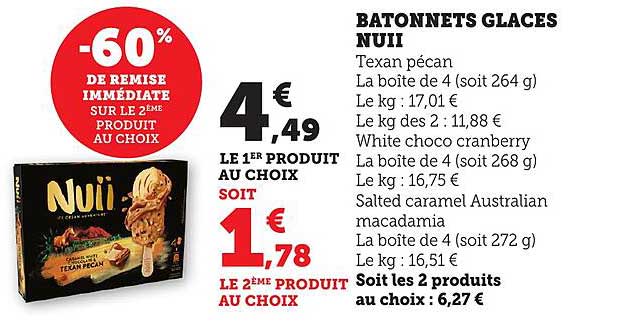 BATONNETS GLACES NUII
