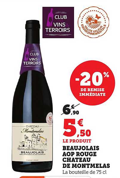 BEAUJOLAIS AOP ROUGE CHATEAU DE MONTMELAS