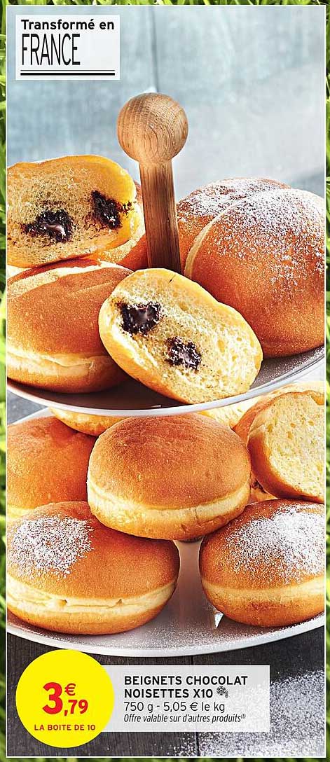 BEIGNETS CHOCOLAT NOISETTES X10