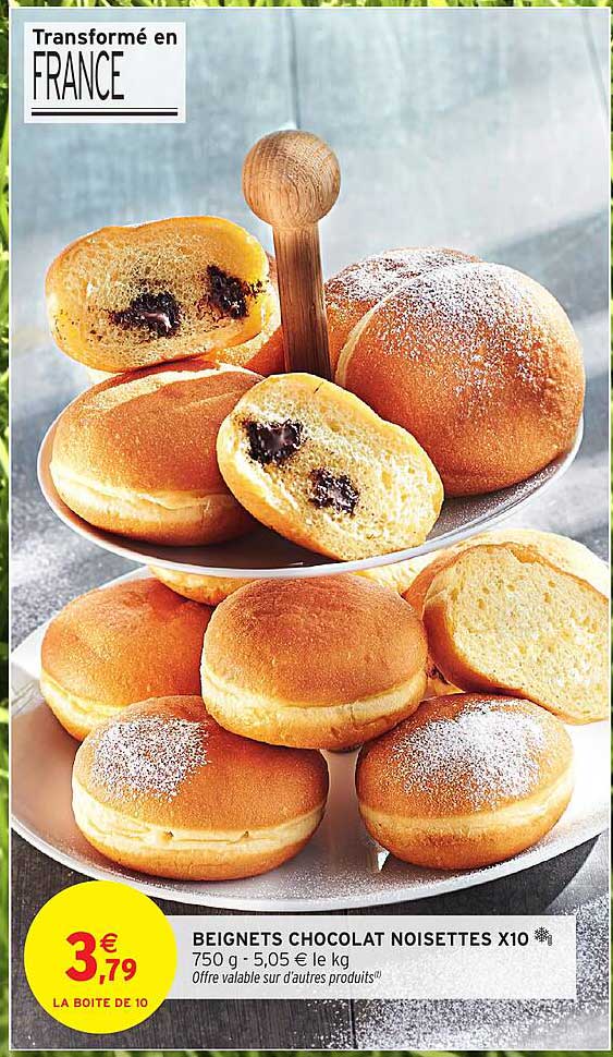 BEIGNETS CHOCOLAT NOISETTES X10