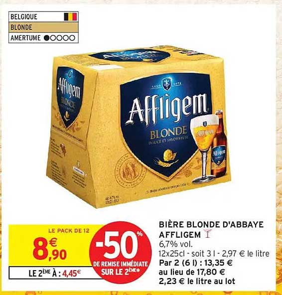 Bière Blonde d'Abbaye Affligem