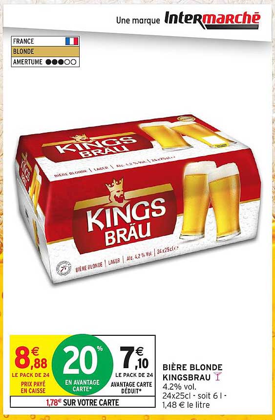 BIÈRE BLONDE KINGSBRAU