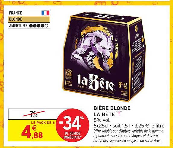 BIÈRE BLONDE LA BÊTE