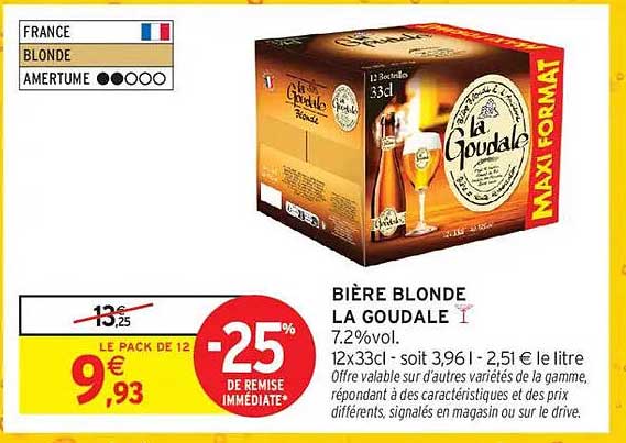 BIÈRE BLONDE LA GOUDALE