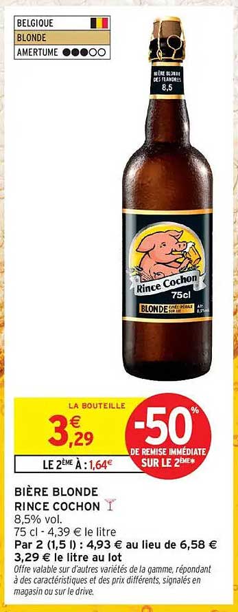 Bière Blonde Rince Cochon 75cl