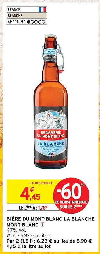 BIÈRE DU MONT-BLANC LA BLANCHE MONT BLANC