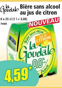 Bière sans alcool au jus de citron