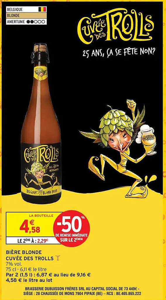 Bières Blonde Cuvée des Trolls