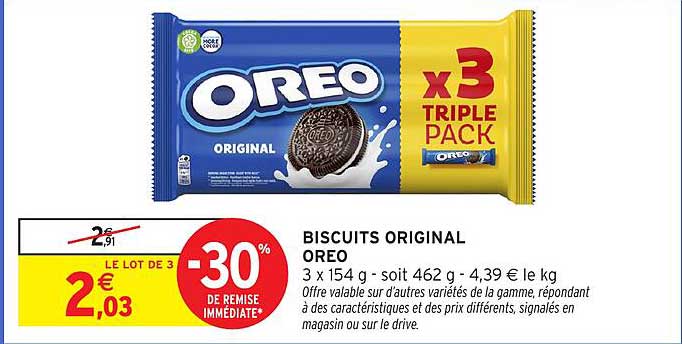 BISCUITS ORIGINAL OREO