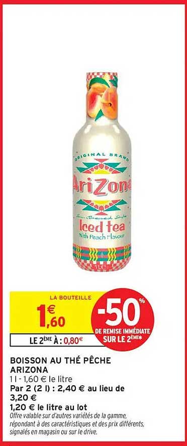 BOISSON AU THÉ PÊCHE ARIZONA