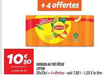 BOISSON AU THÉ PÊCHE LIPTON