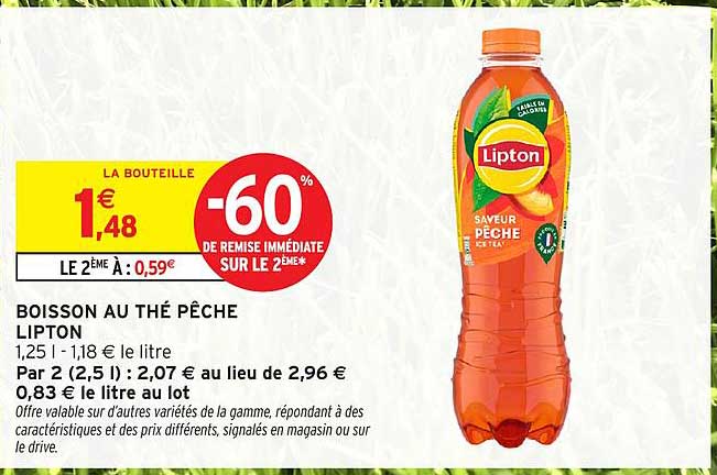 BOISSON AU THÉ PÊCHE LIPTON