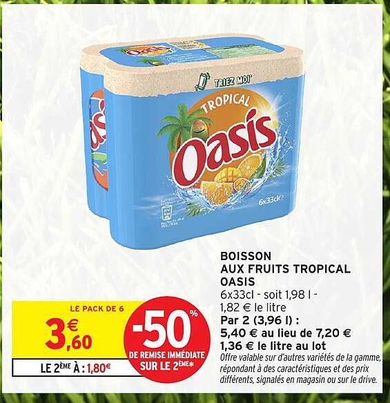 BOISSON AUX FRUITS TROPICAL OASIS