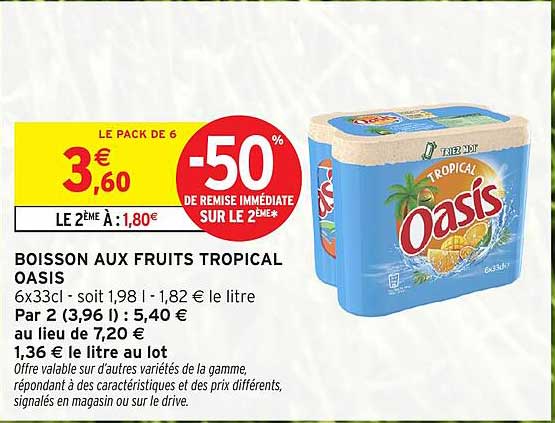BOISSON AUX FRUITS TROPICAL OASIS