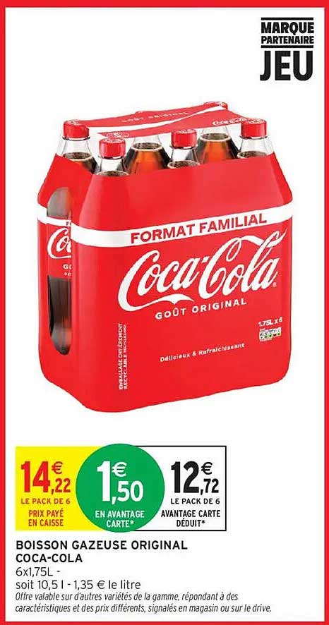 BOISSON GAZEUSE ORIGINAL COCA-COLA 6x1,75L