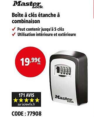 Boîte à clés étanche à combinaison