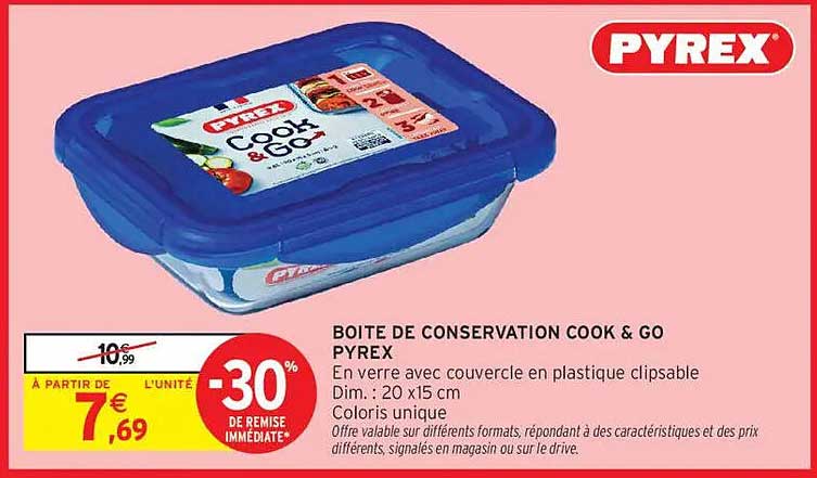 BOITE DE CONSERVATION COOK & GO PYREX