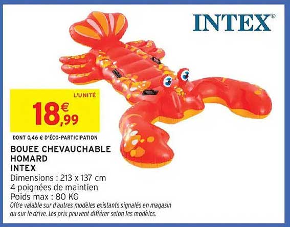 BOUEE CHEVAUCHABLE HOMARD INTEEX