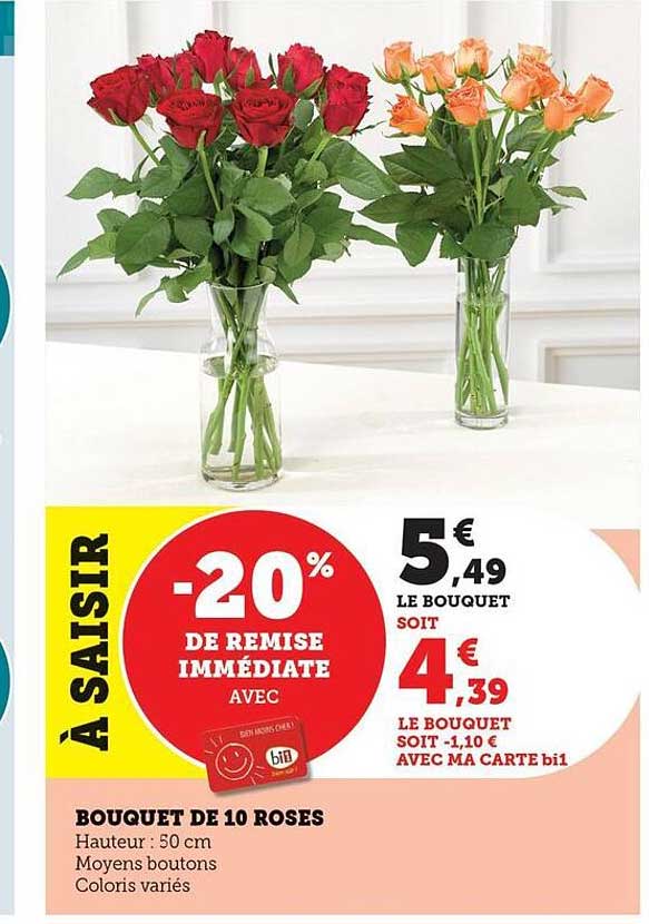 BOUQUET DE 10 ROSES