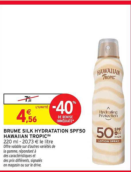 BRUME SILK HYDRATATION SPF50 HAWAIIAN TROPIC