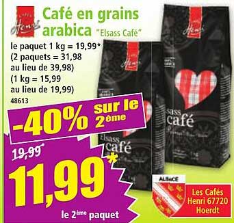 Café en grains arabica "Elsass Café"