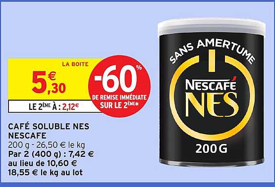 CAFÉ SOLUBLE NES NESCAFÉ
