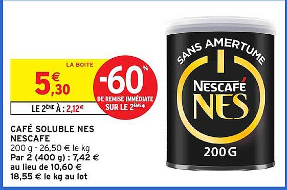 CAFÉ SOLUBLE NES NESCAFÉ
