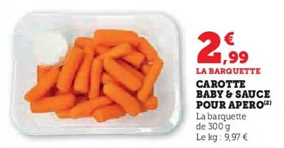 CAROTTE BABY & SAUCE POUR APERO