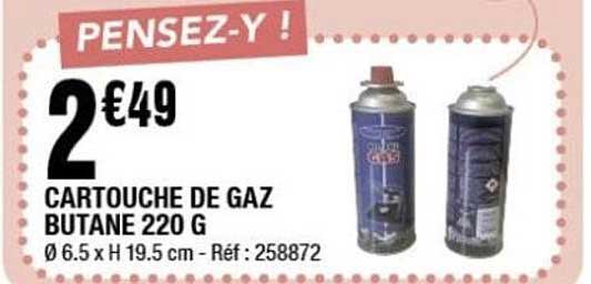 CARTOUCHE DE GAZ BUTANE 220 G